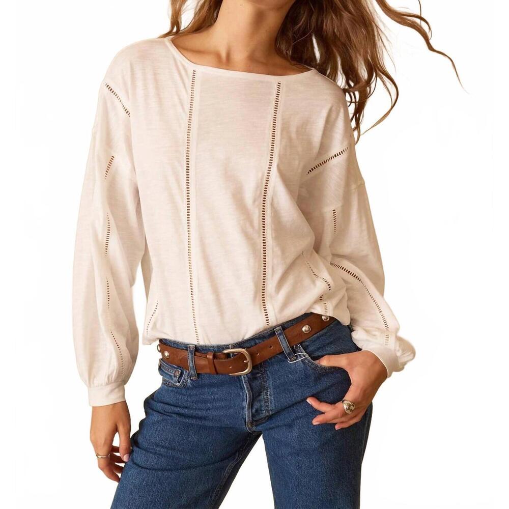 NEW GREY STATE cornelia top in white